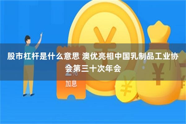 股市杠杆是什么意思 澳优亮相中国乳制品工业协会第三十次年会