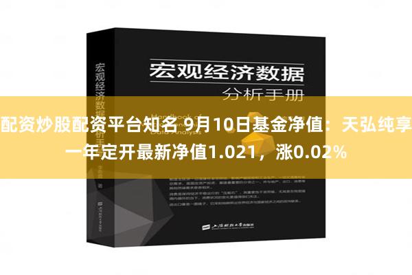 配资炒股配资平台知名 9月10日基金净值：天弘纯享一年定开最新净值1.021，涨0.02%