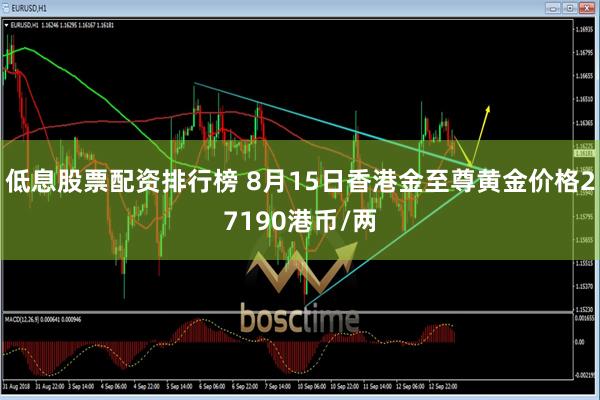 低息股票配资排行榜 8月15日香港金至尊黄金价格27190港币/两