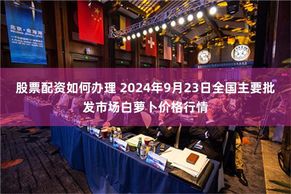 股票配资如何办理 2024年9月23日全国主要批发市场白萝卜价格行情