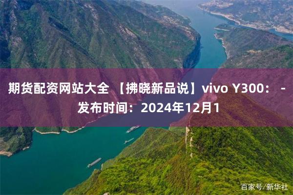 期货配资网站大全 【拂晓新品说】vivo Y300： - 发布时间：2024年12月1