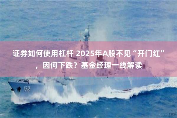 证券如何使用杠杆 2025年A股不见“开门红”，因何下跌？基金经理一线解读